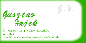 gusztav hajek business card